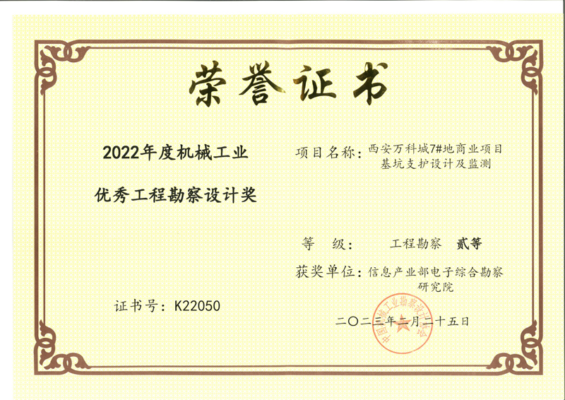 喜訊！我院榮獲兩項2022年度機械工業優秀工程勘察設計獎
